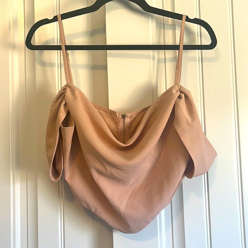 Pink Off Shoulder Cropped Top